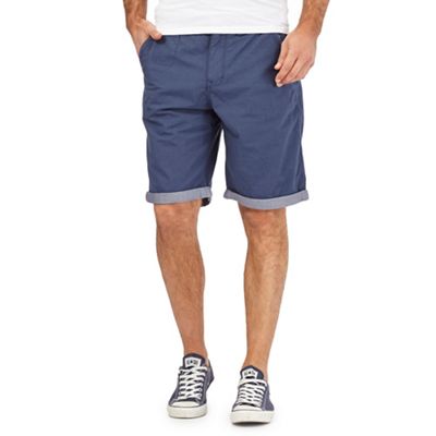 St George by Duffer Navy dogtooth print chino shorts